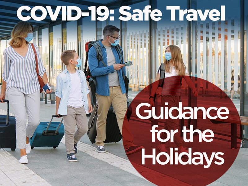 COVID holiday travel graphic