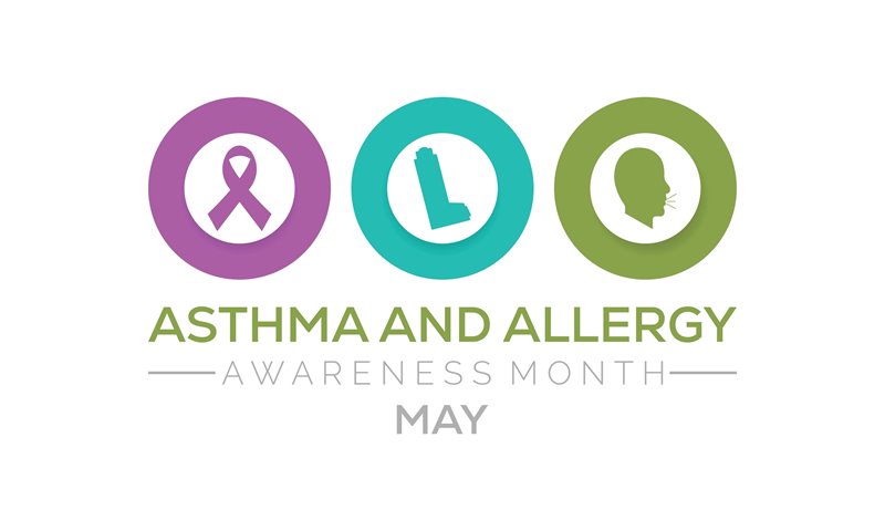 Asthma and allergy month graphic