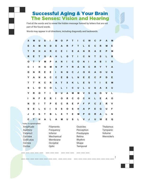 Word search graphic