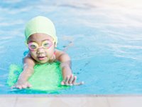 Little Kid Swimming