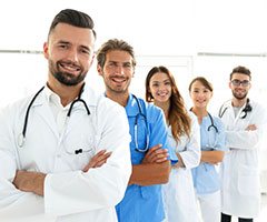 Healthcare staff group photo
