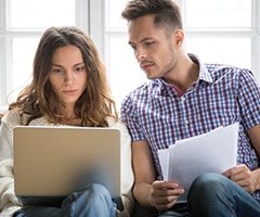 Man and woman conducting medical research