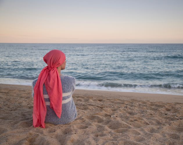 Breast Cancer Survivor at the beach