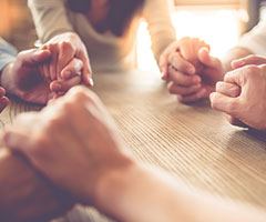 Group holding hands