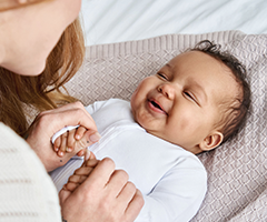 Infant laughing