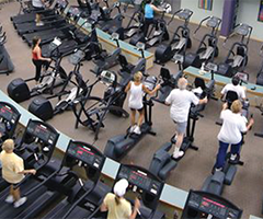 people using fitness center equiptment