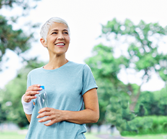 Older woman smiling