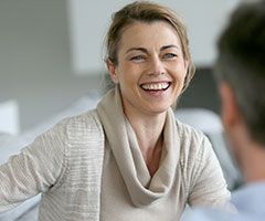 Woman smiling