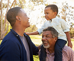 Family photo, Grandfather, Father and son