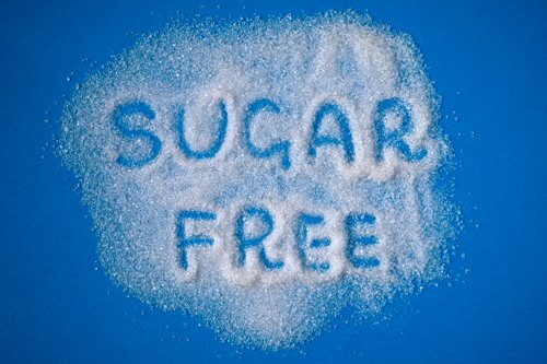 Sugar free written in sugar 