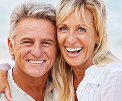 Older couple smiling