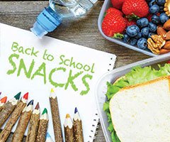 Back to school snacks graphic