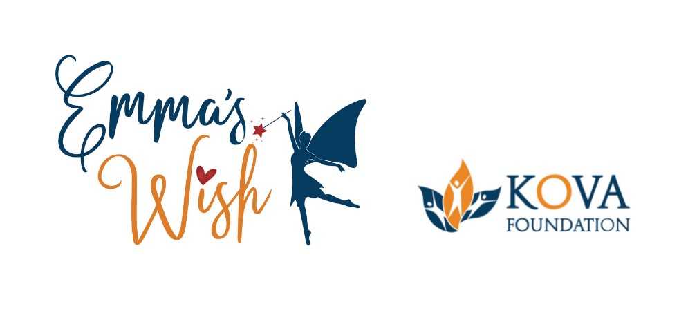 Emma's Wish and Kova Foundation logos