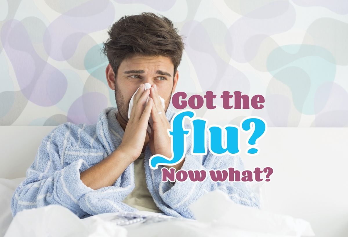Man with flu infographic