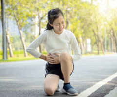 Little girl experiencing apendix pain