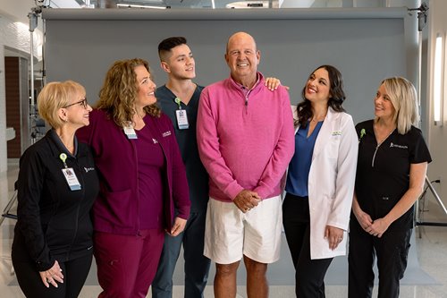 Patient Surrounded by his team of Lee Health providers 