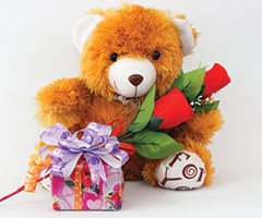 Bear and Flowers from Golisano Healthpark gift shop