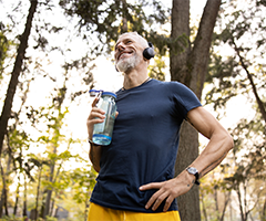 Man exercising outdoors