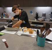 A women making bread