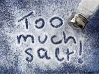 Too Much Salt written in salt 